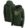 Oakland Athletics   Women's Static Logo Pullover Hoodie - Green