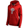 Philadelphia Phillies   Women's Static Logo Pullover Hoodie - Red