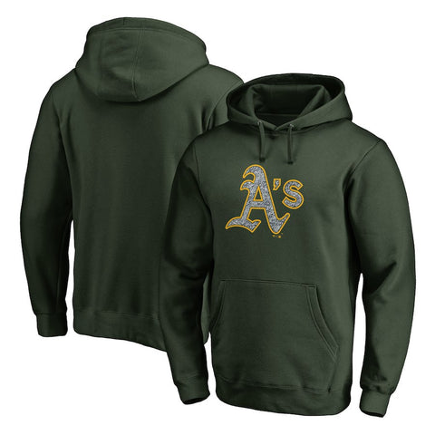 Oakland Athletics   Static Logo Pullover Hoodie - Green