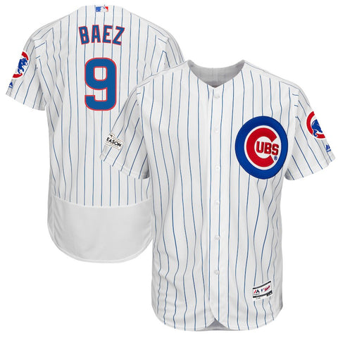 Javier Baez Chicago Cubs Majestic 2017 Postseason Flex Base Player Jersey