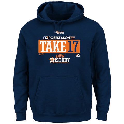 Houston Astros Majestic 2017 Postseason Participant Big & Tall Pullover Hoodie