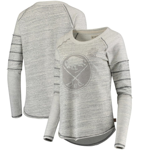 Buffalo Sabres CCM Women's Raglan Long Sleeve T-Shirt - Cream