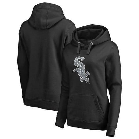 Chicago White Sox   Women's Static Logo Pullover Hoodie - Black