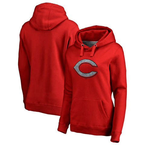 Cincinnati Reds   Women's Static Logo Pullover Hoodie - Red