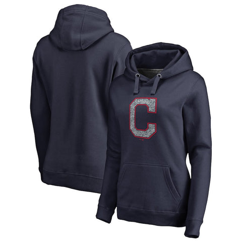 Cleveland Indians   Women's Static Logo Pullover Hoodie - Navy