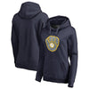 Milwaukee Brewers   Women's Static Logo Pullover Hoodie - Navy
