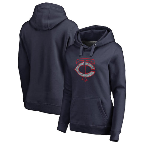 Minnesota Twins   Women's Static Logo Pullover Hoodie - Navy