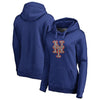 New York Mets   Women's Static Logo Pullover Hoodie - Royal