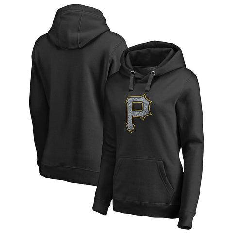 Pittsburgh Pirates   Women's Static Logo Pullover Hoodie - Black