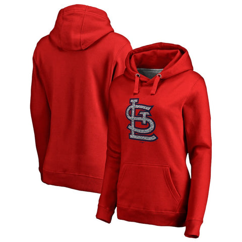 St. Louis Cardinals   Women's Static Logo Pullover Hoodie - Red