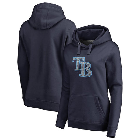 Tampa Bay Rays   Women's Static Logo Pullover Hoodie - Navy