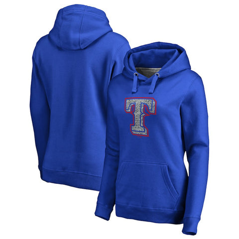 Texas Rangers   Women's Static Logo Pullover Hoodie - Royal