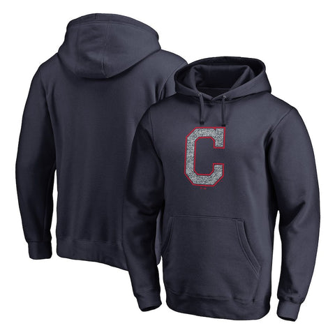 Cleveland Indians   Static Logo Pullover Hoodie - Navy