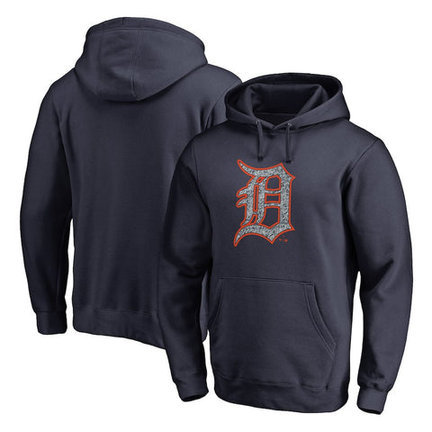 Detroit Tigers   Static Logo Pullover Hoodie - Navy