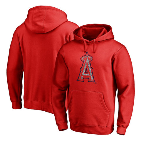 Los Angeles Angels   Static Logo Pullover Hoodie - Red