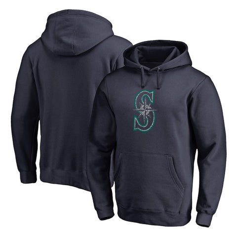 Seattle Mariners   Static Logo Pullover Hoodie - Navy