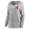 Cleveland Indians Let Loose by RNL Women's Team Logo Fleece Tri-Blend Pullover Hoodie - Ash