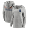 Detroit Tigers Let Loose by RNL Women's Team Logo Fleece Tri-Blend Pullover Hoodie - Ash