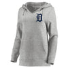 Detroit Tigers Let Loose by RNL Women's Team Logo Fleece Tri-Blend Pullover Hoodie - Ash