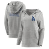 Los Angeles Dodgers Let Loose by RNL Women's Team Logo Fleece Tri-Blend Pullover Hoodie - Ash