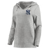 New York Yankees Let Loose by RNL Women's Team Logo Fleece Tri-Blend Pullover Hoodie - Ash
