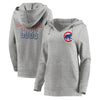 Chicago Cubs Let Loose by RNL Women's Team Logo Fleece Tri-Blend Pullover Hoodie - Ash