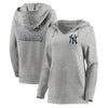 New York Yankees Let Loose by RNL Women's Team Logo Fleece Tri-Blend Pullover Hoodie - Ash