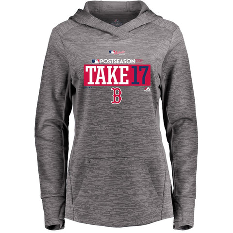 Boston Red Sox Majestic Women's 2017 Postseason Authentic Collection Streak Fleece Pullover Hoodie