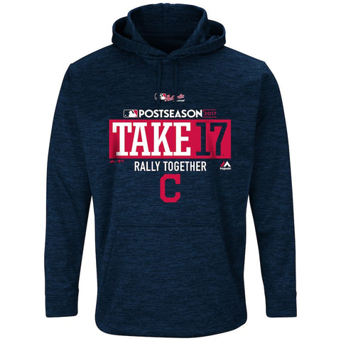 Cleveland Indians Majestic 2017 Postseason Participant Authentic Ultra Streak Fleece Pullover Hoodie