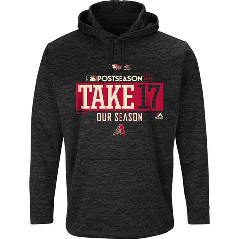 Arizona Diamondbacks Majestic 2017 Postseason Authentic Collection Ultra Streak Fleece Pullover Hoodie