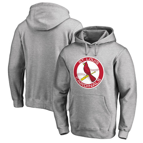 St. Louis Cardinals   Cooperstown Collection Huntington Big & Tall Pullover Hoodie - Heathered Gray