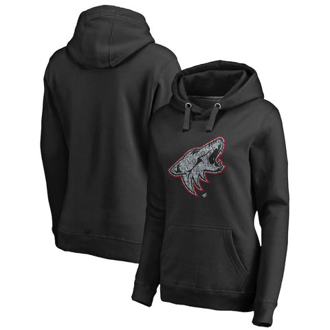 Arizona Coyotes   Women's Static Logo Pullover Hoodie - Black