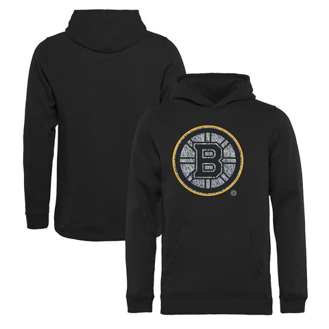 Boston Bruins   Youth Static Logo Pullover Hoodie - Black