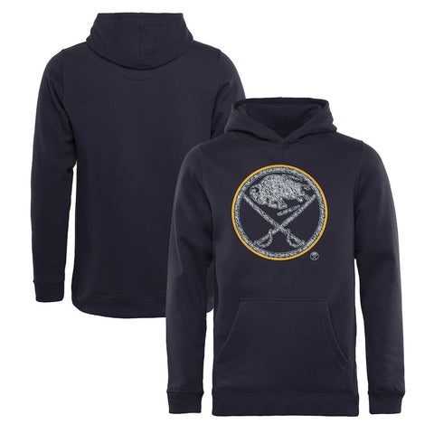 Buffalo Sabres   Youth Static Logo Pullover Hoodie - Navy