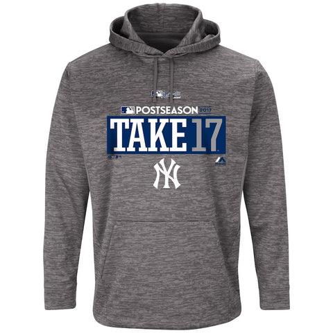 New York Yankees Majestic 2017 Postseason Authentic Collection Ultra Streak Fleece Pullover Hoodie