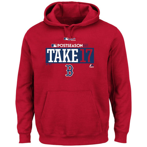 Boston Red Sox Majestic 2017 Postseason Authentic Collection Big & Tall Pullover Hoodie
