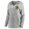 Boston Bruins Let Loose by RNL Women's Team Logo Fleece Tri-Blend Pullover Hoodie - Ash