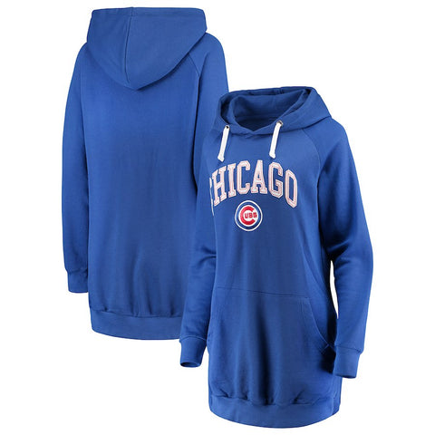 Chicago Cubs Soft as a Grape Women's Oversized French Terry Pullover Hoodie