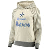 Houston Astros Soft as a Grape Women's Bio Washed Stripe Sleeve Pullover Hoodie