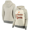 San Francisco Giants Soft as a Grape Women's Bio Washed Stripe Sleeve Pullover Hoodie