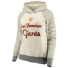 San Francisco Giants Soft as a Grape Women's Bio Washed Stripe Sleeve Pullover Hoodie