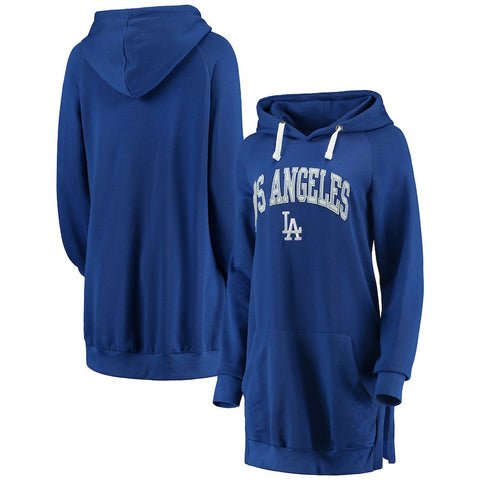 Los Angeles Dodgers Soft as a Grape Women's Oversized French Terry Pullover Hoodie