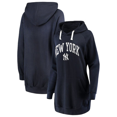 New York Yankees Soft as a Grape Women's Oversized French Terry Pullover Hoodie