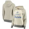 Houston Astros Soft as a Grape Women's Bio Washed Stripe Sleeve Pullover Hoodie