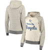 Kansas City Royals Soft as a Grape Women's Bio Washed Stripe Sleeve Pullover Hoodie