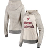 Washington Nationals Soft as a Grape Women's Bio Washed Stripe Sleeve Pullover Hoodie