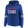 Chicago Cubs Soft As A Grape Women's Curvy Bio-Washed Full-Zip Plus Size Hoodie - Royal