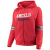 Los Angeles Angels Soft As A Grape Women's Curvy Bio-Washed Full-Zip Plus Size Hoodie - Red