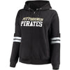 Pittsburgh Pirates Soft As A Grape Women's Curvy Bio-Washed Full-Zip Plus Size Hoodie - Black