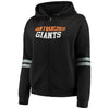 San Francisco Giants Soft As A Grape Women's Curvy Bio-Washed Full-Zip Plus Size Hoodie - Black